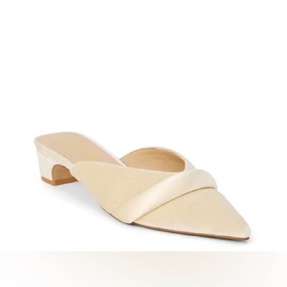 Matisse Beige Velvet Women's Mules - Picture 1 of 4